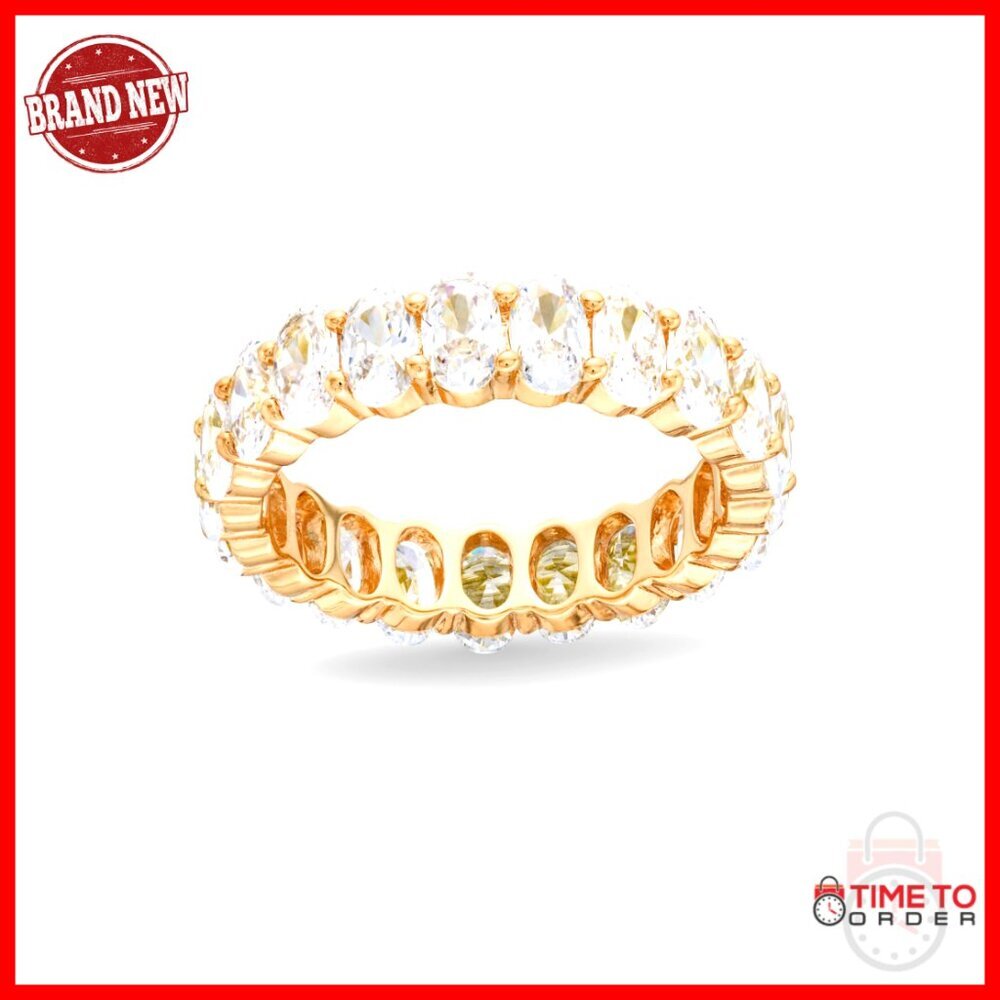 Statement Ring Size 7, 14k Gold Plated Brass with Cubic Zirconia
